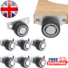 Mini Side Mount Caster Wheels Silent TPE Rubber Furniture Cabinet Rollers