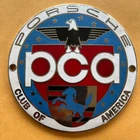 Badge Porsche auto car PCA Porsche Club of America USA grill radiator badge J