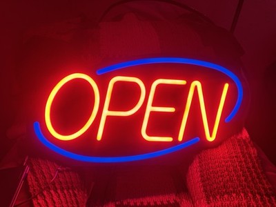 Fallon Electric ''OPEN'' NEON LED Sign 28  FR001873 Flash & speed Settings NICE!