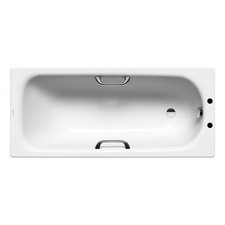 Image of Kaldewei Saniform Plus Steel Enamel Bath & Grips 1700mmx750mm 2TH Waste Not Inc