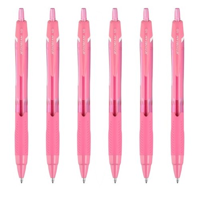 Jetstream Elements Ballpoint Pen, Medium Point (1.0mm), Pink Ink, 6 Pens