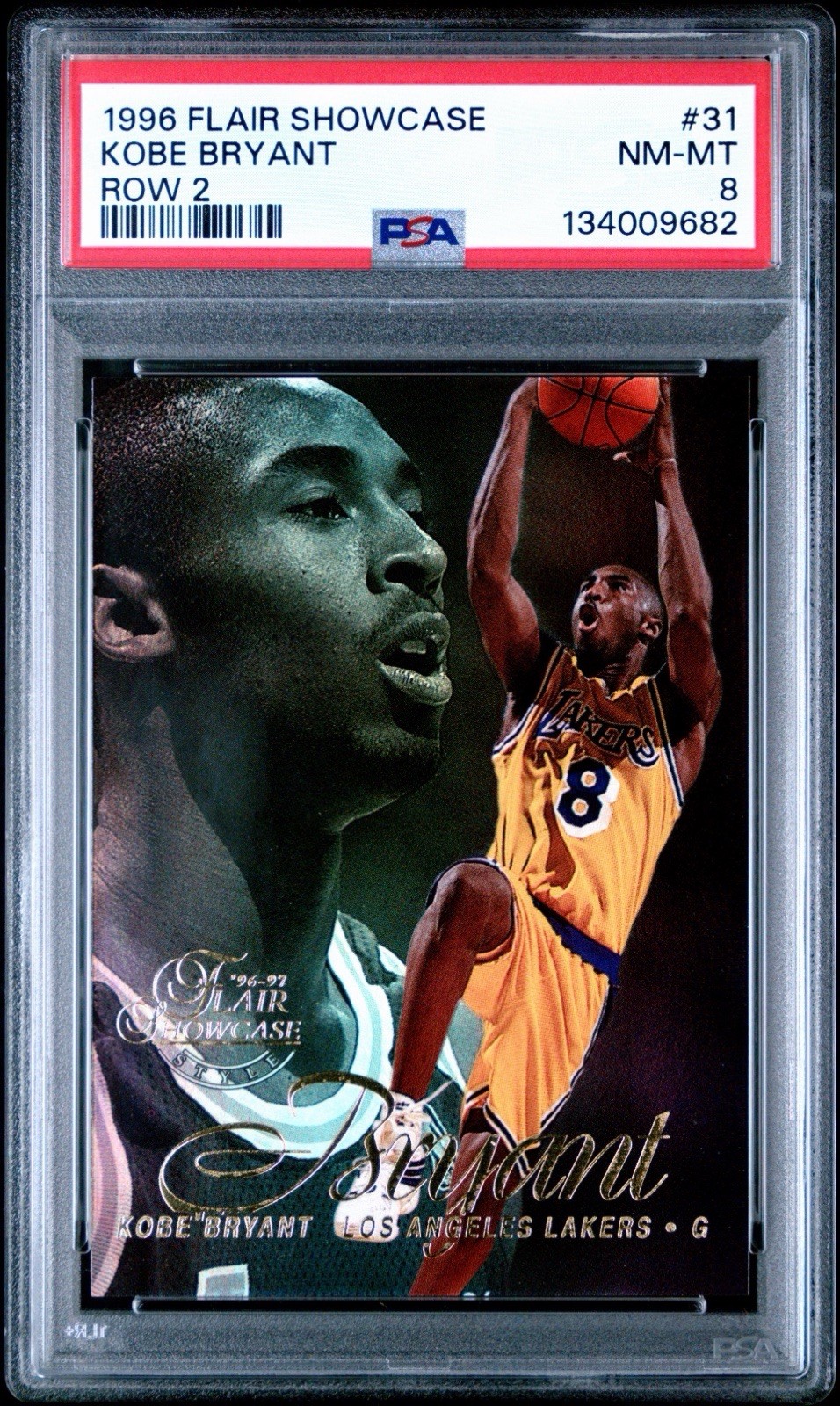 Kobe Bryant 1996 Flair Showcase #31 Row 2 Price Guide - Sports