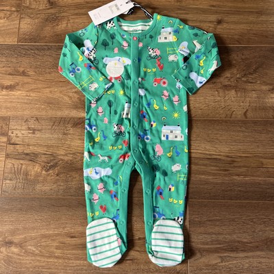 Joules baby boys Farm green Razamataz romper age 6-9 months brand