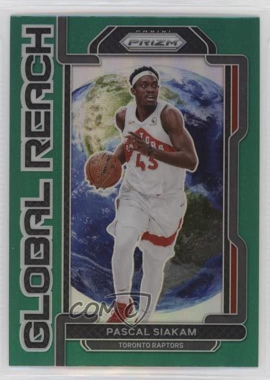 2021-22 Panini Prizm Global Reach Green Prizm Pascal Siakam #7 11es