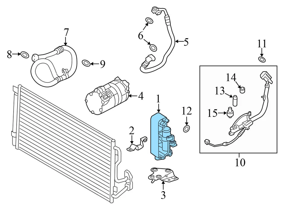 2017-2018 BMW 340I GT XDRIVE - AC Condenser W/ Drier 9338330 - Image 4 of 4