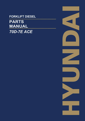 #ad Hyundai 70D 7E ACE Forklift Diesel Parts Catalog Manual $149.00