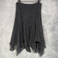 Vtg y2k 90s 100 Silk Handkerchief Skirt Womens Sz 6 fairy grunge, whimsigoth