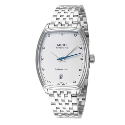 Mido Baroncelli Damenuhr Automatik 31mm Edelstahl Saphir Datum M0413071101600