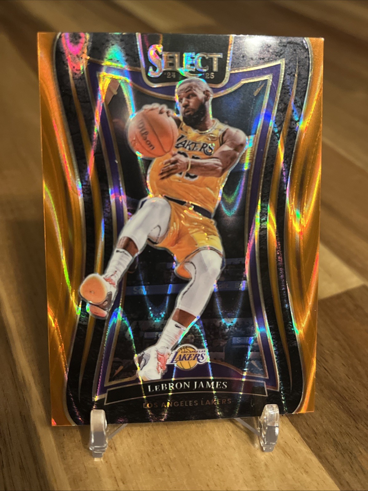 2024-25 Panini Select - Mezzanine LeBron James #310 Orange Tectonic Prizm