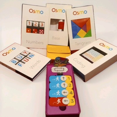Osmo Game Bundle *Base*Coding*Tangram*Words*Numbers*Jam*Duo*Hot Wheels Mindracer