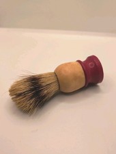 EVER-READY BAKELITE RED CREAM BARBER SHAVING BRUSH VINTAGE STERILIZED 100 USA