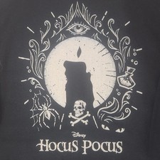 Disney HocusPocus-Black Flame Candle Graphic-Crewneck Sweatshirt NWT-L-Halloween