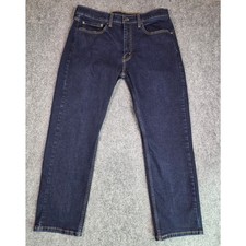 Levis 506 Straight Leg Jeans Mens 36x30 Dark Wash Indigo Denim Blue Pants