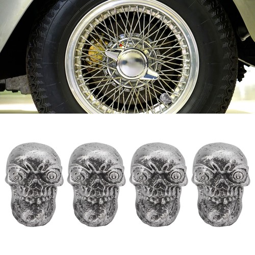 ˜4PCS Tire Valve Cap Set Skull Style Dustproof Universal For Cars Bikes SUVs - Picture 10 of 24