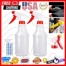 Empty Spray Bottles 16oz/2Pack - Adjustable Spray Bottles for Cleaning Soluti...