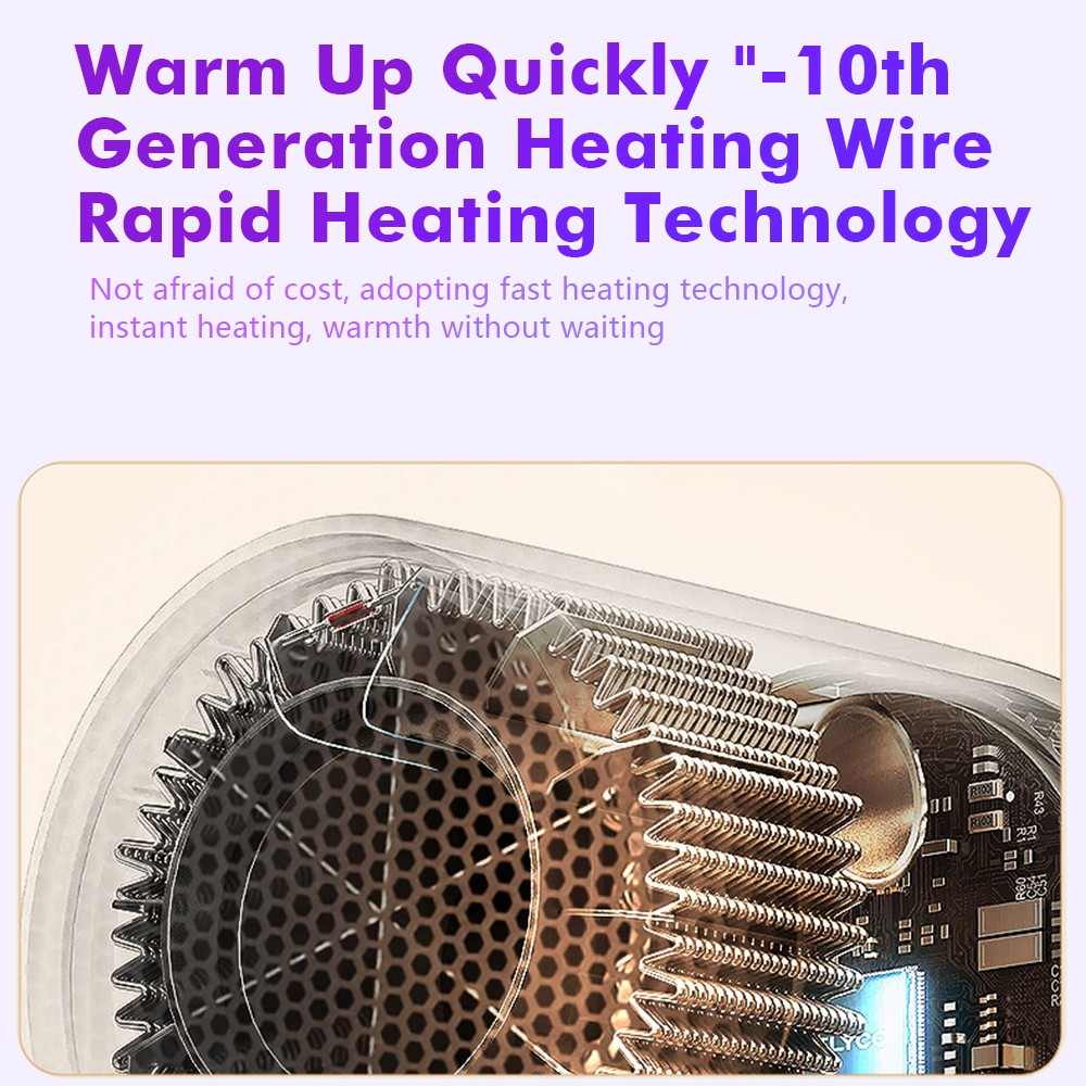 500W Electric Small Space Heater,Mini Portable Heaters Fan,Adjustable Thermostat