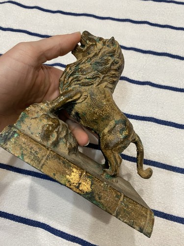 VTG Cast Iron Lion Hollywood Regency Figure - Picture 2 of 4