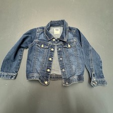Old Navy Denim Jacket Girls 5T Blue Button Front Classic Jean Stretch Classic