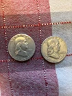 90% Silver US Coins Franklin Half Dollar Lot $1 Face Value Various Dates