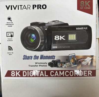 Vivitar Pro 8K Digital Video Camcorder | 18X Zoom| HD Recording | Compact Camera