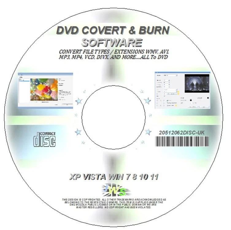 CONVERTER CONVERT BURN RIP ANY MPEG,DIVX,MP4,AVI,WMV TO DVD FOR WINDOWS - Picture 1 of 1