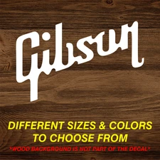 Gibson Guitar Logo Vinyl Decal Sticker Many Sizes Colors Free Shipping