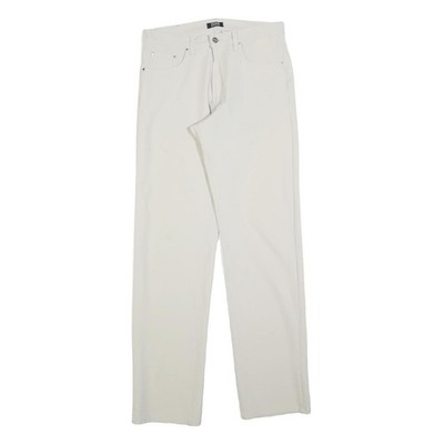 FERRE JEANS Damen Regular Zip-Hose Weiß Polyester-Mix W32 L34