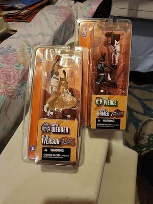2003 MCFARLANE TOYS PAUL PIERCE LEBRON JAMES RC ROOKIE 3'' FIGURINE And Webber