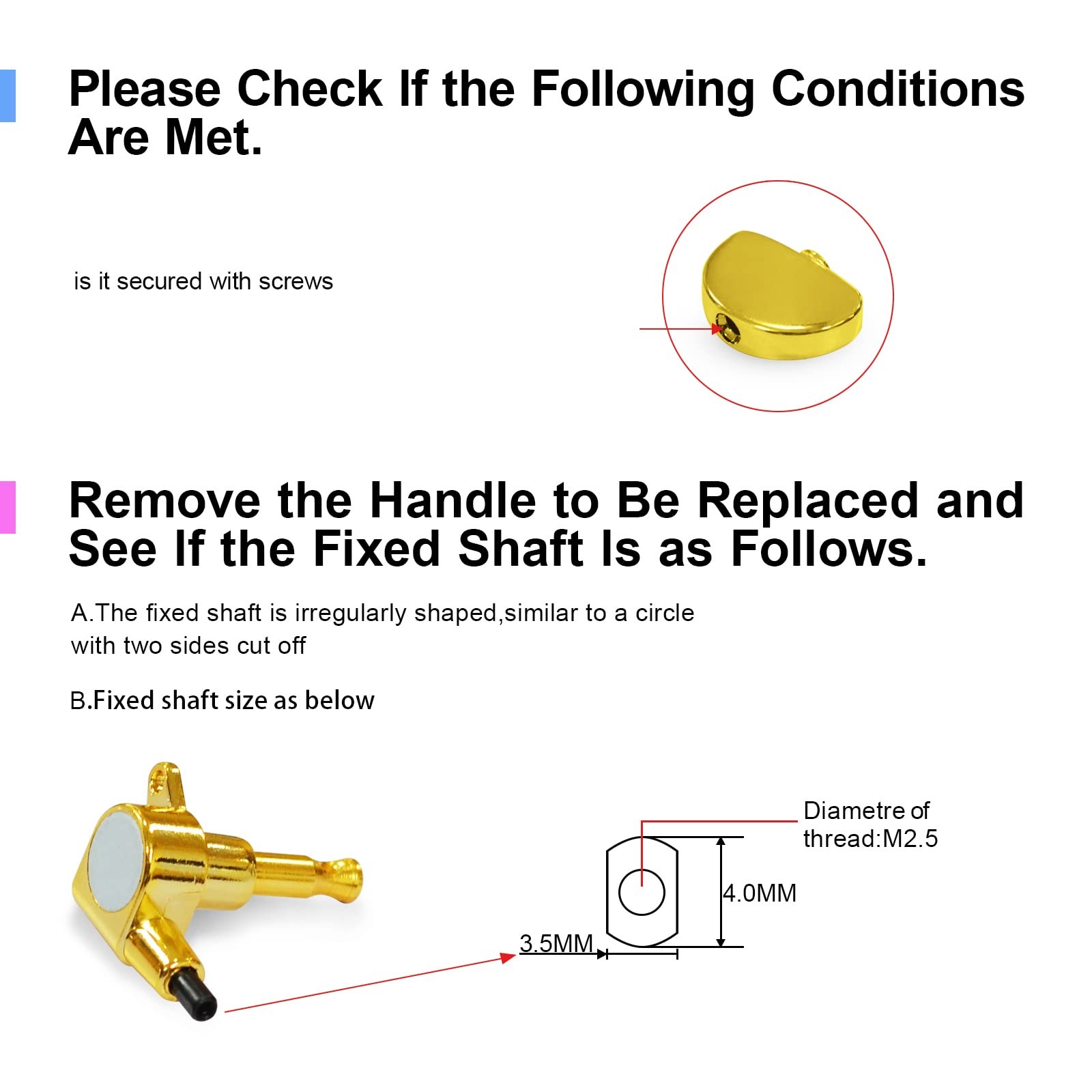 6PCS Metal Big Semicircle Guitar Tuning Pegs Tuners Machine Heads Replacement