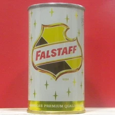 Falstaff Beer Vintage Flat Top A/F Can with Top Lid Omaha Nebraska S24 Grade 1+