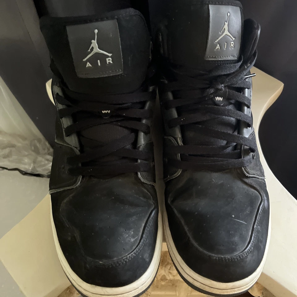 Jordan 1 Flight 4 Premium Black Gray White Shoes Skate Casual Size 13 Men’s - Image 3 of 4