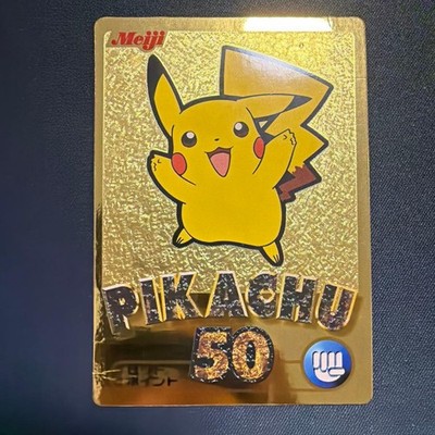 Meiji Meiji Pokemon Get Card Pikachu Gold Card Gold