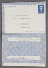 MayfairStamps Netherlands 1950 Amersfoort to Los Angeles CA Aerogramme aaw_40499