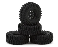 Redcat Ascent 32 Pre-mounted 1/32 Rock Crawler Tires (Black) (4) [RER41719]