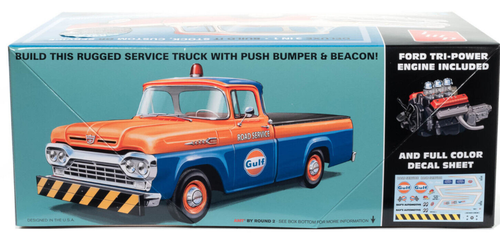 AMT 1960 Ford F-100 Pickup Truck W/ Trailer 3-In-1 1:25 Plastic Model Kit 1407 - 第 3/4 張圖片