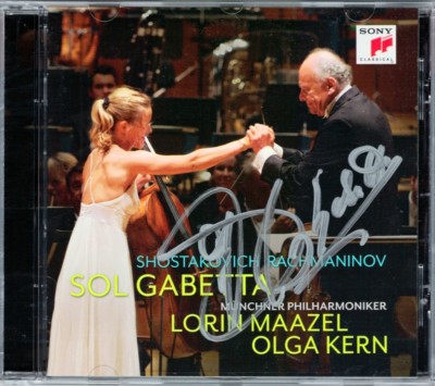 Sol GABETTA Signed SHOSTAKOVICH Cello Concerto 1 RACHMANINOV Sonata MAAZEL KERN