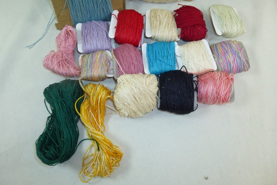 Vintage Crochet Thread lot of 23 various weights Assorted color weight