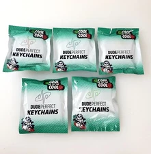 5x Dude Perfect Cool Not Cool Keychains DP Key 016 017 018 019 020 NEW Sealed