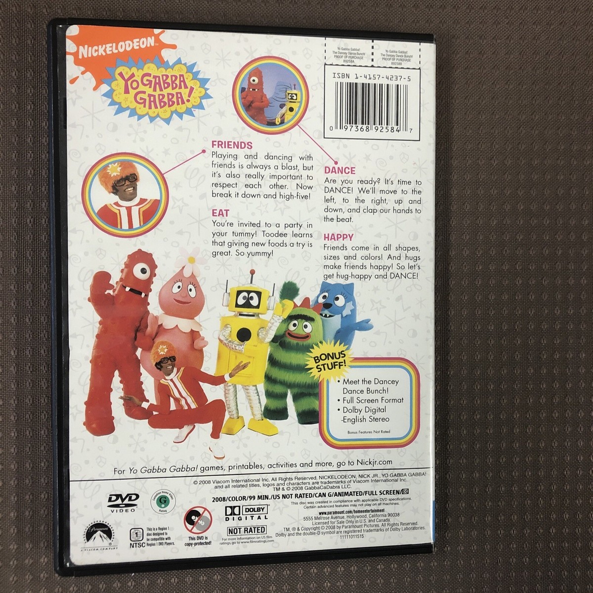 Yo Gabba Gabba - The Dancey Dance Bunch (DVD, 2008