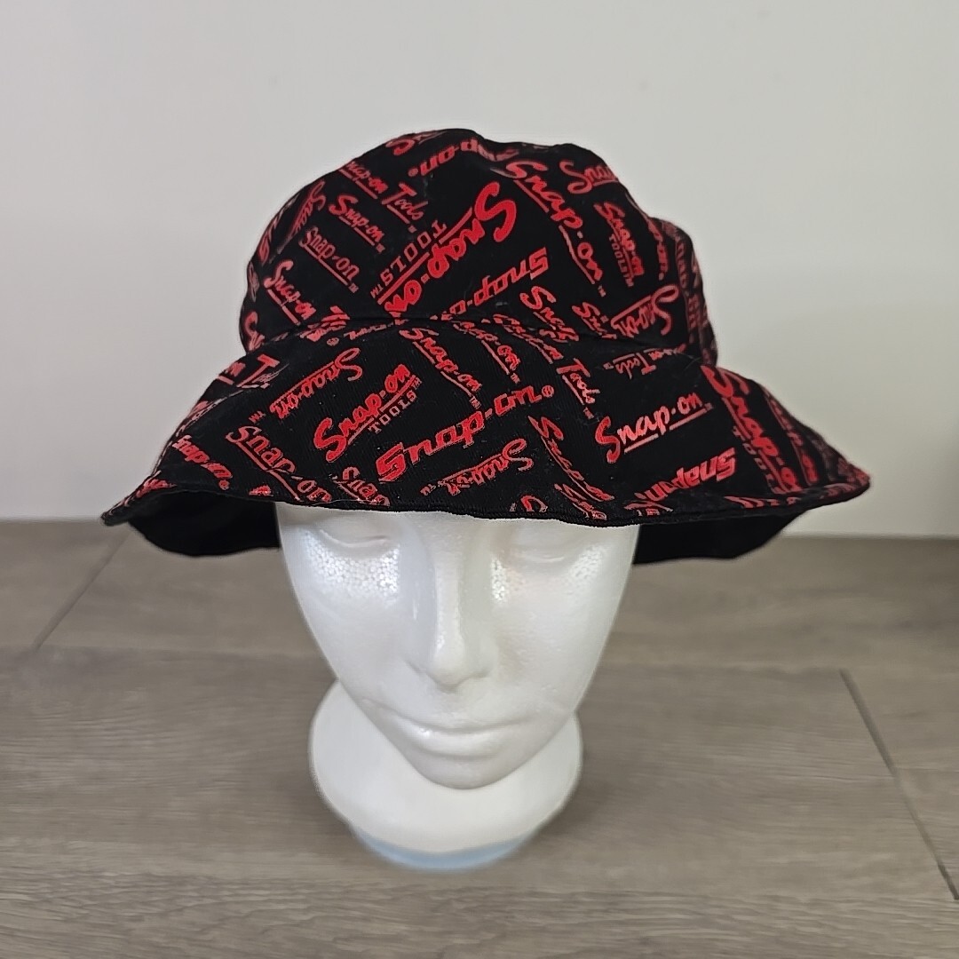 Snap On Tools Bucket Reversible Black Red Wide Brim Fishing