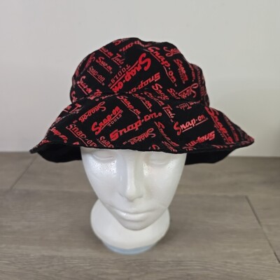 Snap On Tools Bucket Reversible Black Red Wide Brim Fishing