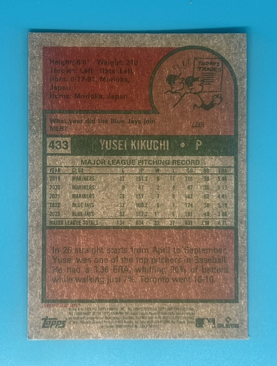 2024 Topps Heritage Yusei Kikuchi White Border #433 Toronto