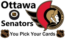 You Pick Your Cards - Ottawa Senators Team - NHL Hockey Card Selection