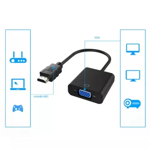 1080P HDMI Male to VGA Female Video Cable Cord Converter Adapter For PC Monitor - Picture 2 of 6