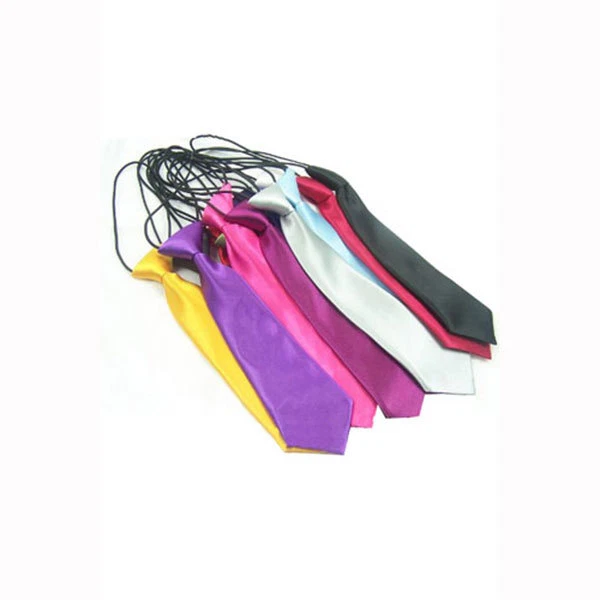 Young School Boy, Kids, Child, Toddler Wedding Solid Color Elastic Tie Necktie - image 3 of 4
