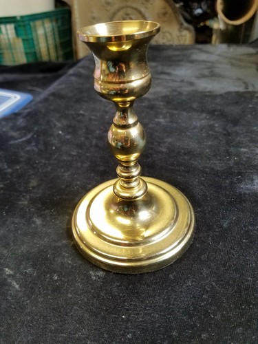 Vintage BALDWIN 4-1/2" Brass Candle Holder Candlestick Forged in America - 第 3/5 張圖片