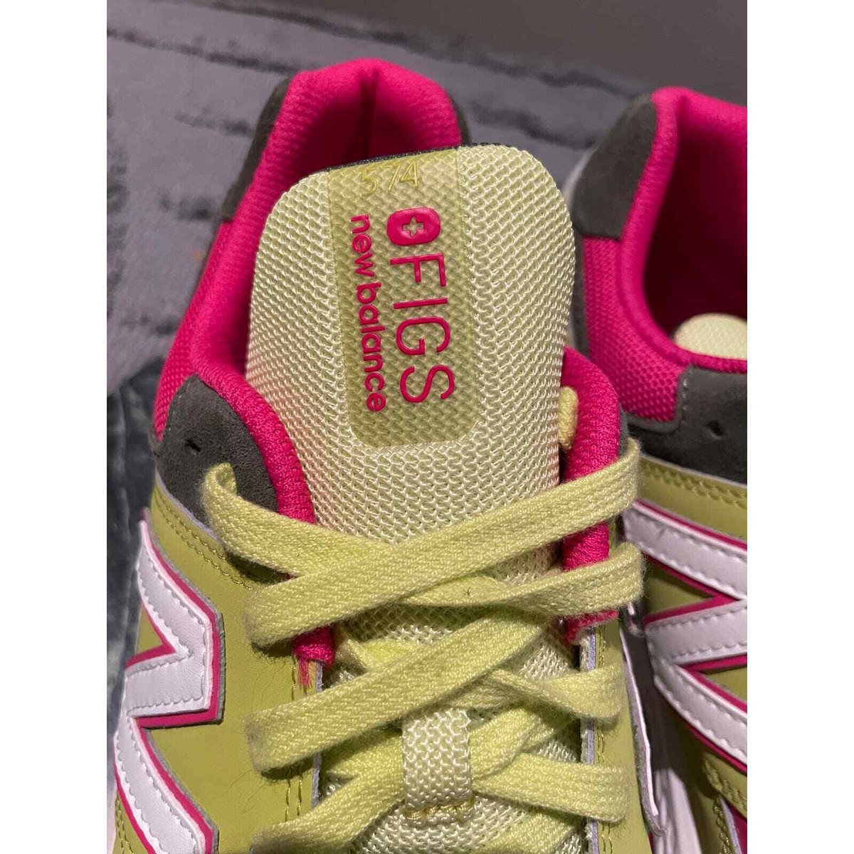 NWOB New Balance x FIGS 574S in L Limeade Size 12 women/10.5