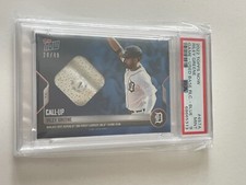 2022 Topps Now 457 Tigers Rookie RILEY GREENE 1st HR Game Used Base Relic PSA 9