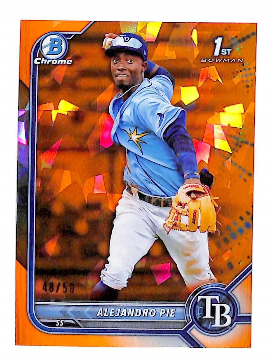Alejandro Pie 2022 Bowman Chrome Sapphire Orange Refractor #BCP99 /50 Rays 89168