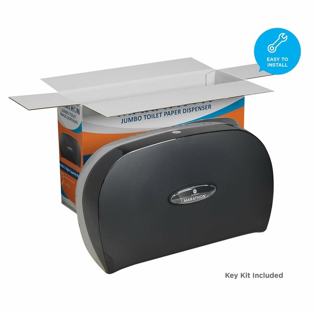 Marathon 2Roll Jumbo Toilet Paper Dispenser With Key Lock 6404001 eBay